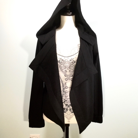 grey & gray Black Hoodie size XS/P - Picture 1 of 6